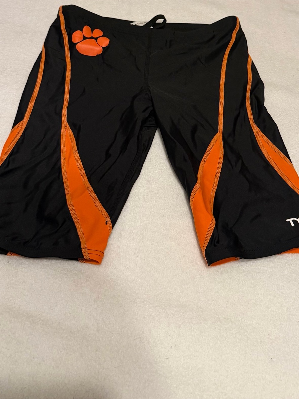 TYR Black and Orange Men's Athletic Swim Jammers